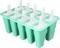 Mini Silicone Popsicle Mold, 10-cavity DIY Ice Pop Mold with Reusable Sticks,Homemade Popsicles Molds,Ice Cream Mold,Ice Pop Molds Maker (Green)